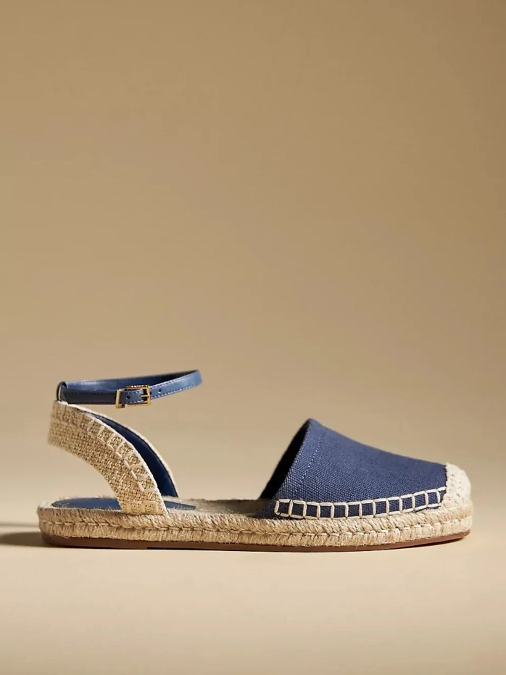 NIB Anthropologie Schutz Blue Greta Flat Sandals 6.5